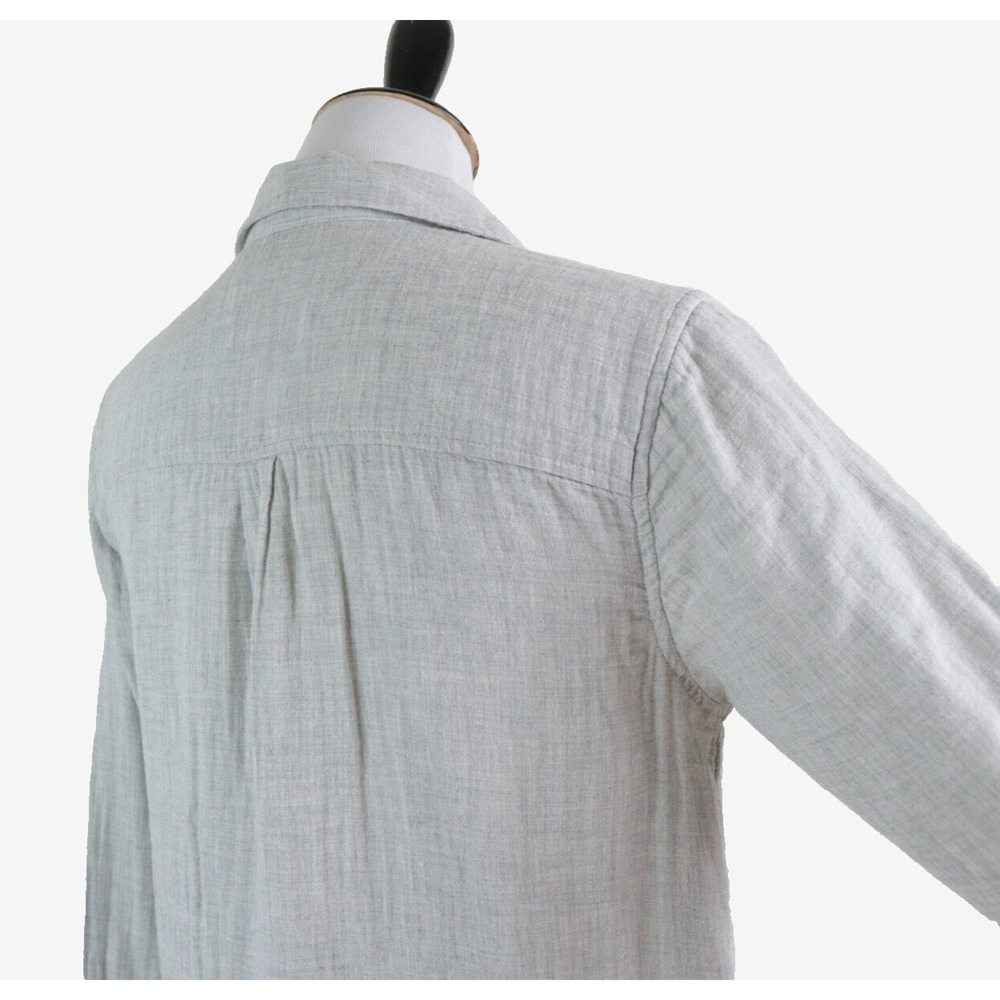 Marine Layer Size M Quinn Popover Shirt Dress Woven Cotton Gray - Picture 6 of 11